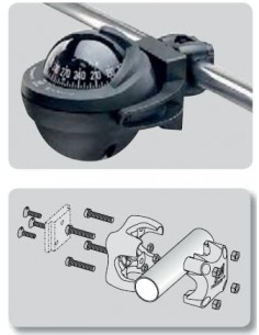 Plastic clip voor kompas zwart of licht grijs 2