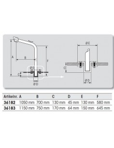 Davits draaibaar 100 kg enkel of 160 kg dubbel katrol 2