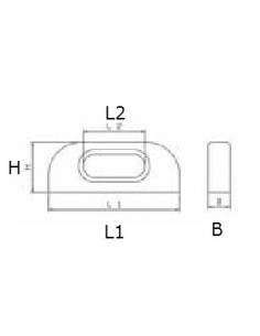 Fairlead Slot 1 gat div.modellen 2