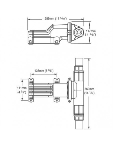 BP2552B / BP2554B Gulper Toilet waste pomp 12V/24V