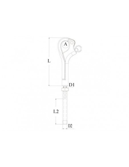 Pelikaanhaak met studterminal M6 of M8