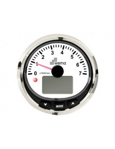 Silver serie toerenteller 7000 rpm NMEA2000 zwart of wit