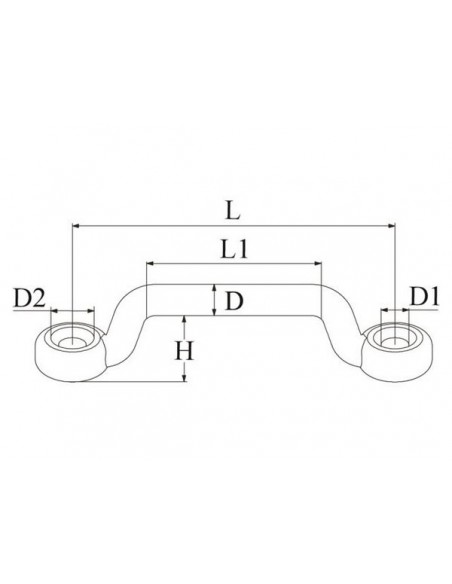 Bandbeugel rvs 52 of 62 mm