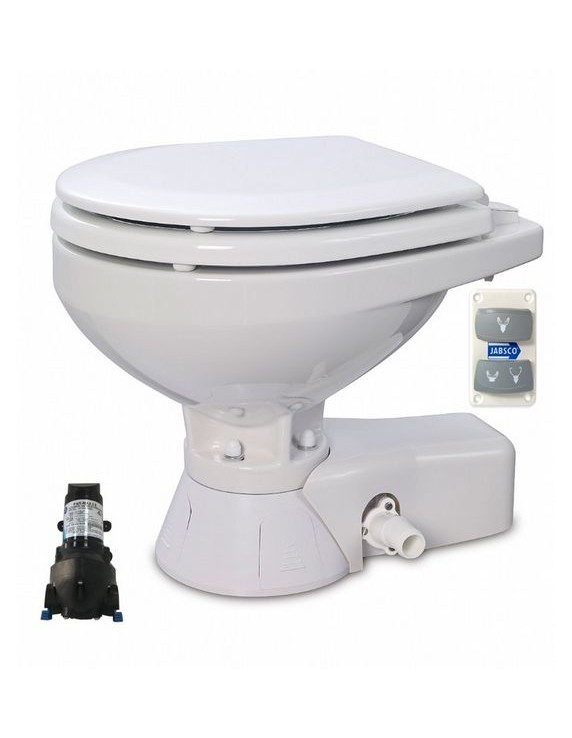 JABSCO Elektrische toiletten Quiet Flush met Spoelwaterpomp 