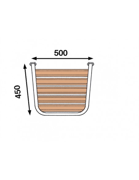 Rvs Motorbootplatform 500x450mm