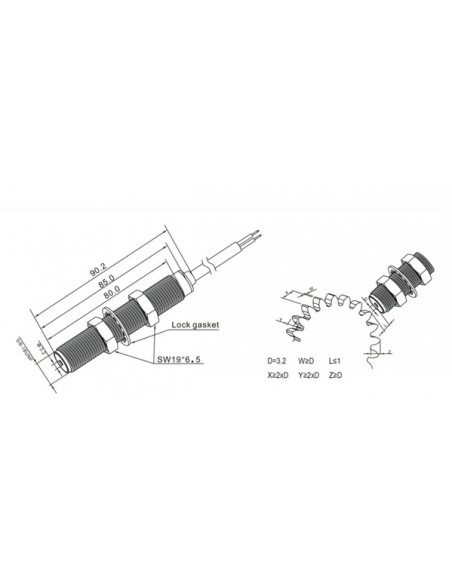 Magnetic pick-up sensor voor toerenteller