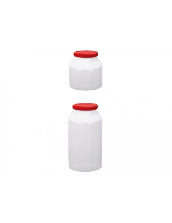 Waterdichte container, wit/rood, div.maten