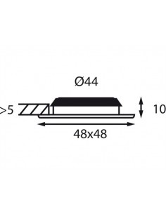 Båtsystem Vega Square Opal, 12V-0,4W, IP66 2