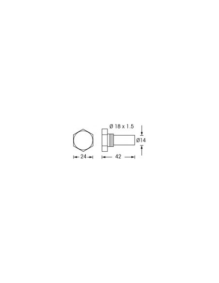 Renault Marine Couach anode Doorsnede 14 mm