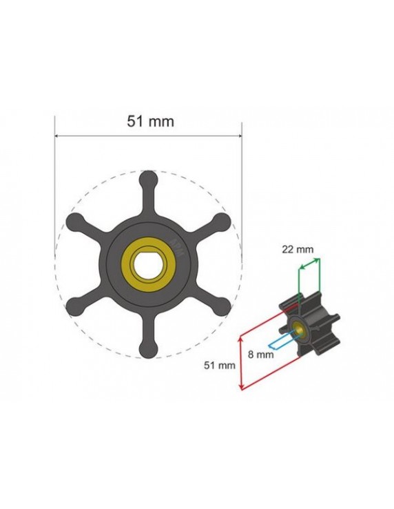 Premium Impeller kit nr. 06-01-009