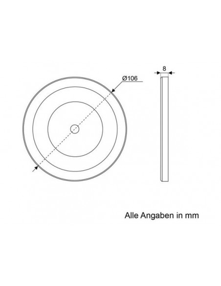 led opbouw plafonniere verchroomd 106mm 10-30V 3000K 6W dimb