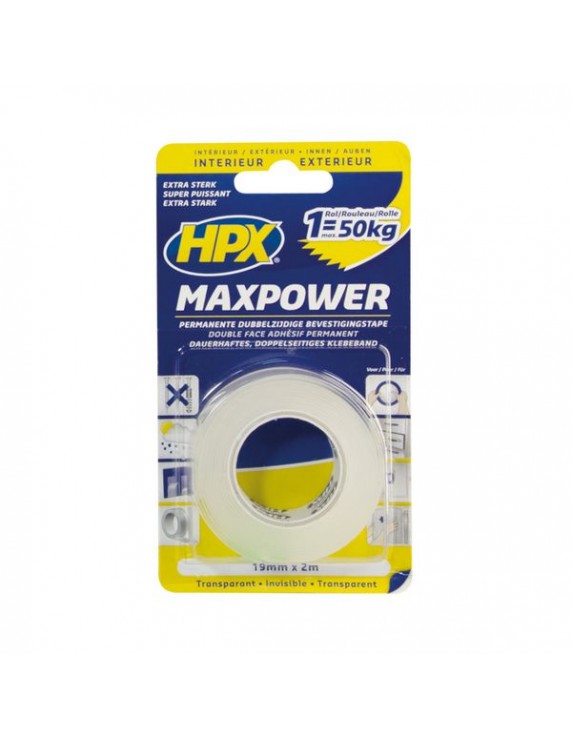 Max power transparante dubbelzijdige tape div.modellen