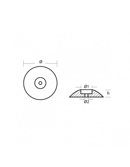 Losse disc anode zink