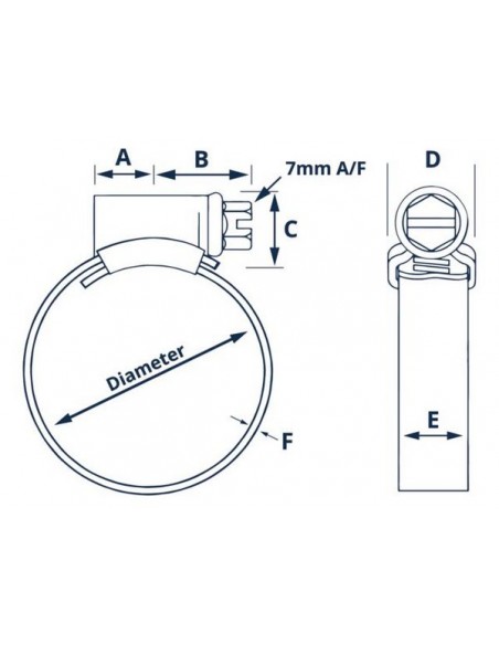 RVS304 HI GRIP SLANGKLEM NR.12 t/m 160