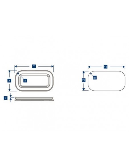 Portlight RVS elipsvormig trim chroom