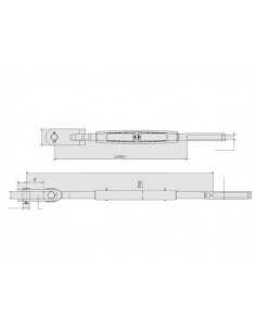 Wantspanner Toggleterminal UNF div.modellen 2