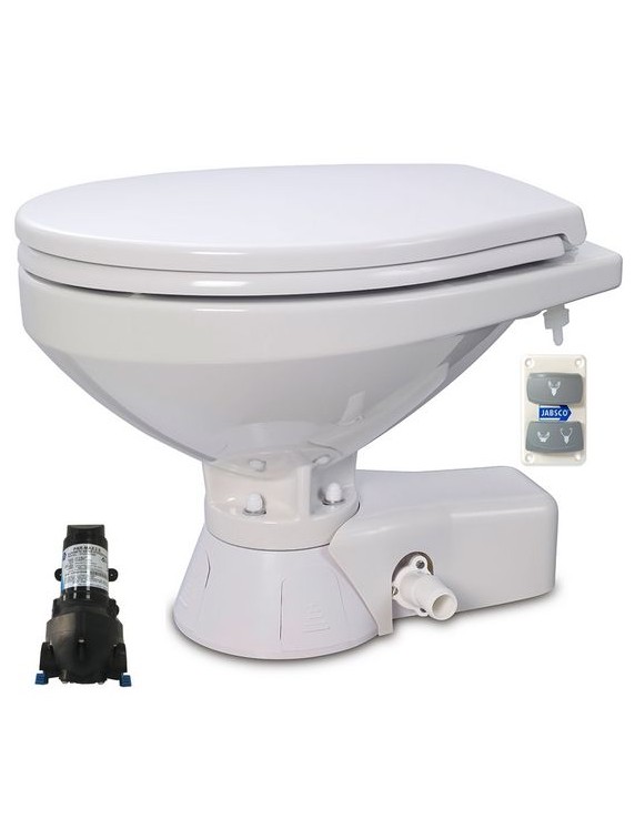 Jabsco Quiet Flush Stil Regular elektr. toilet met spoel