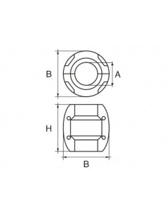 Schroefas anode bolvorm div.modellen 2