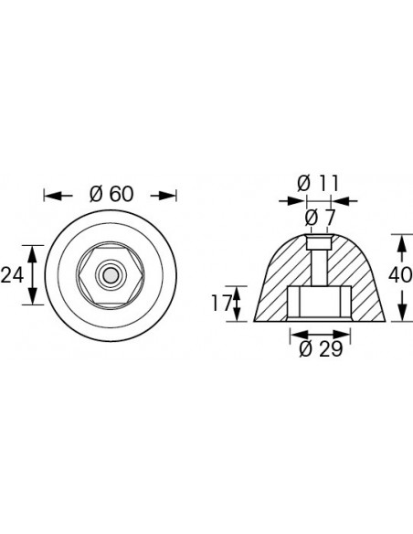 Vetus anode 0,44 kg