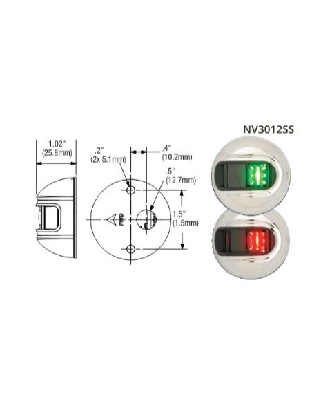 Navigatieverlichting LED LichtArmor RVS div.modellen