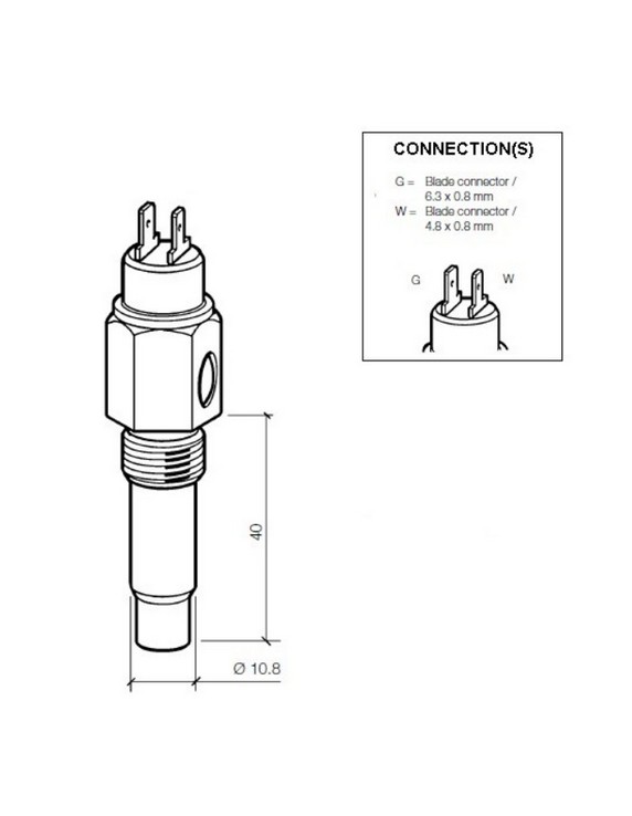 323-803-001-006D VDO Temperatuurgever 120x M14x1,5 wc 96x