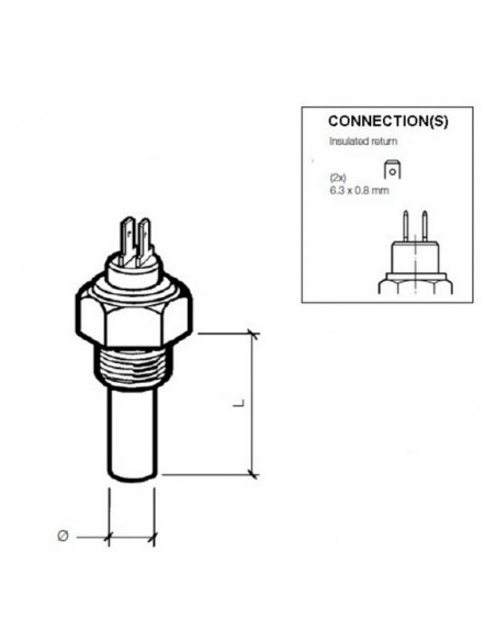 323-805-001-001N VDO Temperatuurgever 120x mv M14x1,5