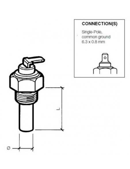 323-801-001-010N VDO Temp. gever 1200C 1/2-14NPTF