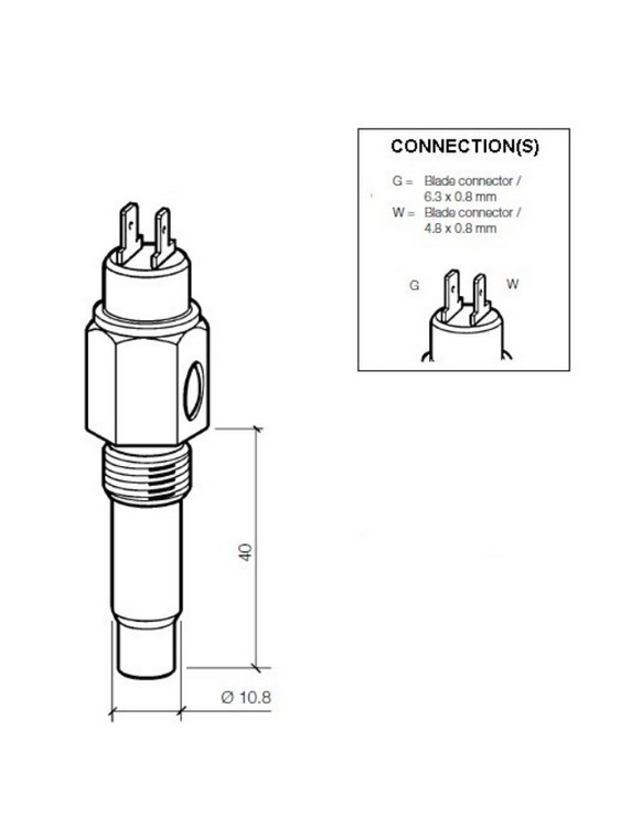 323-803-001-002D VDO Temperatuurgever 120x 5/8 UNF wc 98x