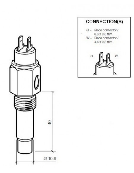 323-803-001-002D VDO Temperatuurgever 120x 5/8 UNF wc 98x