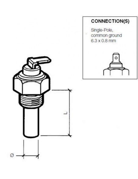 323-801-001-022N VDO Temp. gever 1200C (MV)