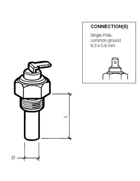 323-801-001-040N VDO Temp. gever 1200C (MV) M16 x 1.5