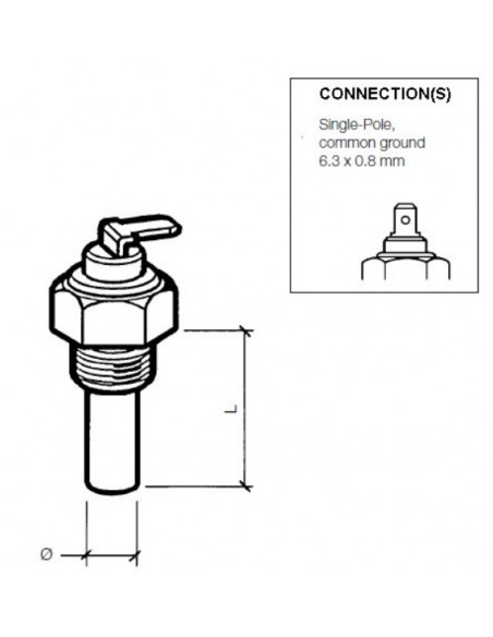 323-801-001-040N VDO Temp. gever 1200C (MV) M16 x 1.5