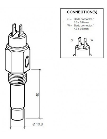 323-803-001-009D VDO Temp. gever 1200C(MV) WC1020 M14x 1.5