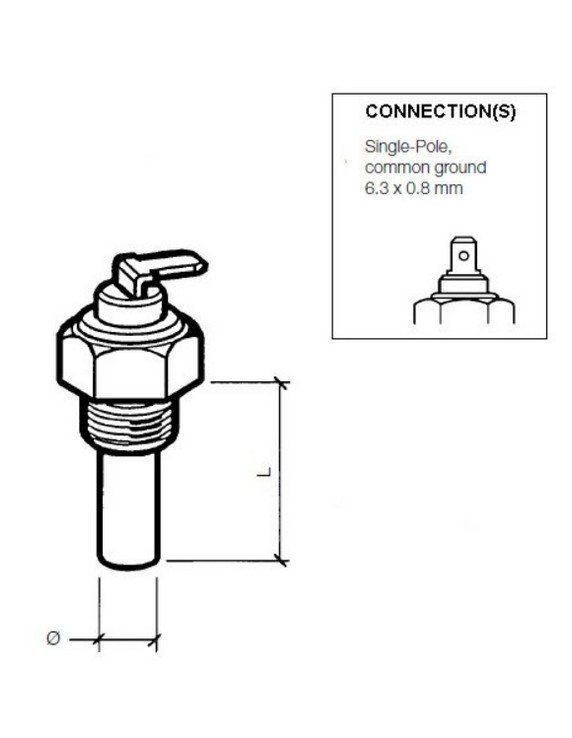 VDO Temp. gever 1200C (MV)