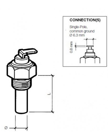 323-801-005-005D VDO Temp. gever 40-120xC M10x1 L&eq;22mm