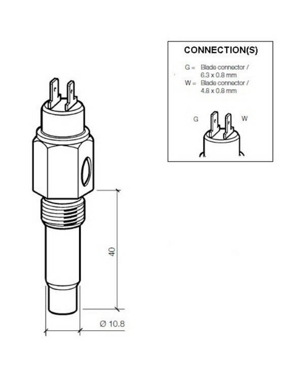 323-803-001-011D VDO Temp.gever 120x 5/8-18UNF wc 95x