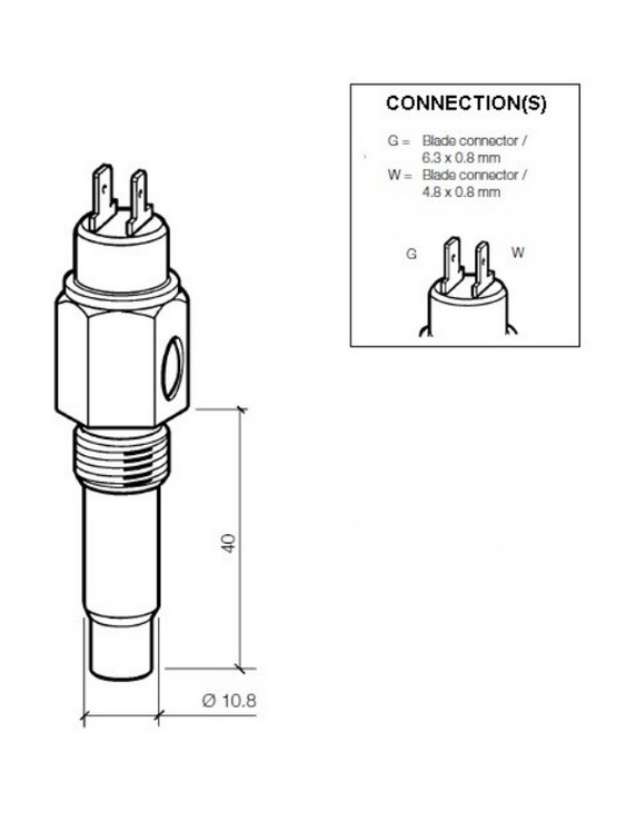 323-803-001-032D VDO Temp. gever 250F WC230F 1/2-14NPT