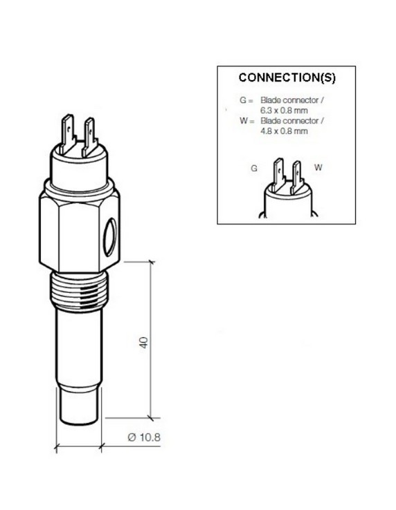 323-803-002-020D VDO Temp. gever 1500C(MV) WC1100 M14x 1.5