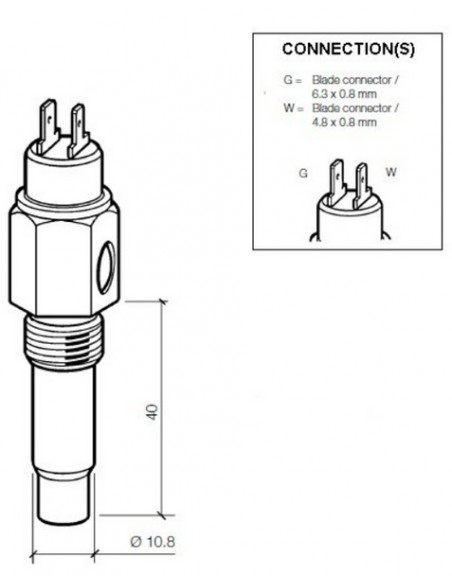 323-803-002-020D VDO Temp. gever 1500C(MV) WC1100 M14x 1.5