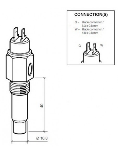 323-803-002-010C VDO Temp. gever 1500C(MV) WC1350 M14x 1.5