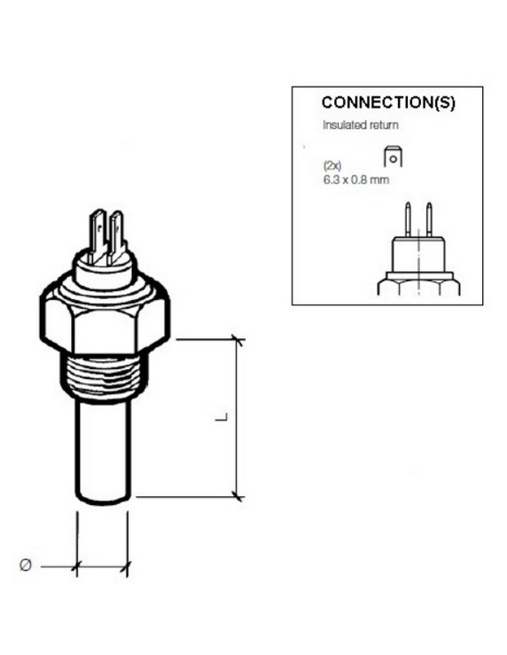 323-805-001-002C VDO Temperatuurgever 120x mv 5/8-18UNF