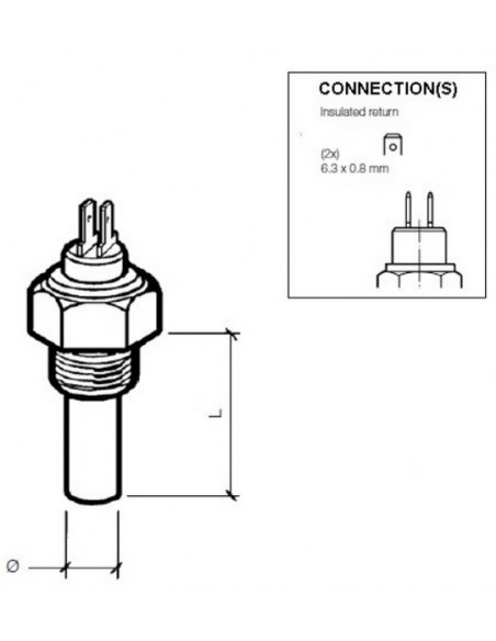 323-805-001-002C VDO Temperatuurgever 120x mv 5/8-18UNF