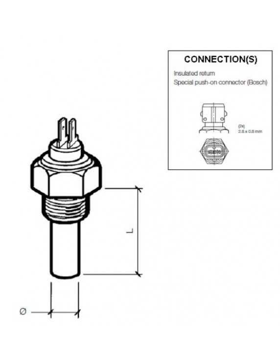 323-805-017-002C VDO Temp. gever 1200C mv M14x1.5 Spec Con