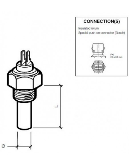 323-805-039-001C VDO Temp. Gever 1300C 14X1,5