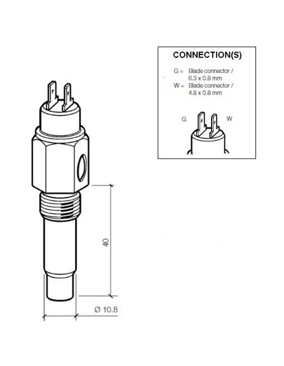 323-803-001-023D VDO Temperatuurgever 120x M14x1,5 wc 80x