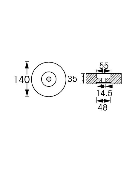 Zinkanodes voor spiegels 3,40 kg