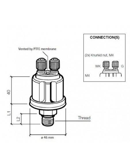 360-081-030-020C VDO Drukgever 1/4-18NPTF/5/0,5 + wc