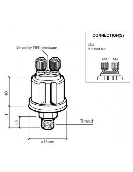 360-081-032-014C VDO Drukgever 1/8-27NPTF/10 massavrij