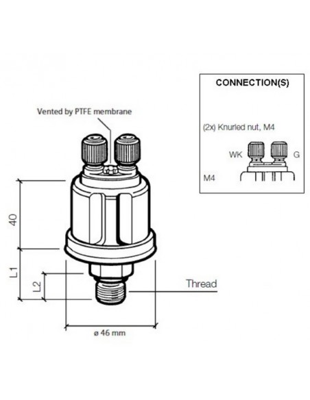 360-081-030-015C VDO Drukgever 1/8-27NPTF/10/0,8 + wc