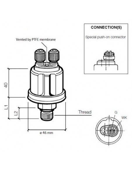 360-081-062-003C VDO Drukgever 10Bar(E/Ret)W/C5.5 M14x1.5